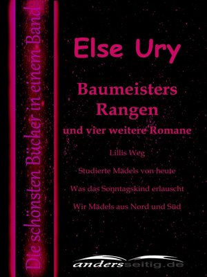cover image of Baumeisters Rangen und vier weitere Romane